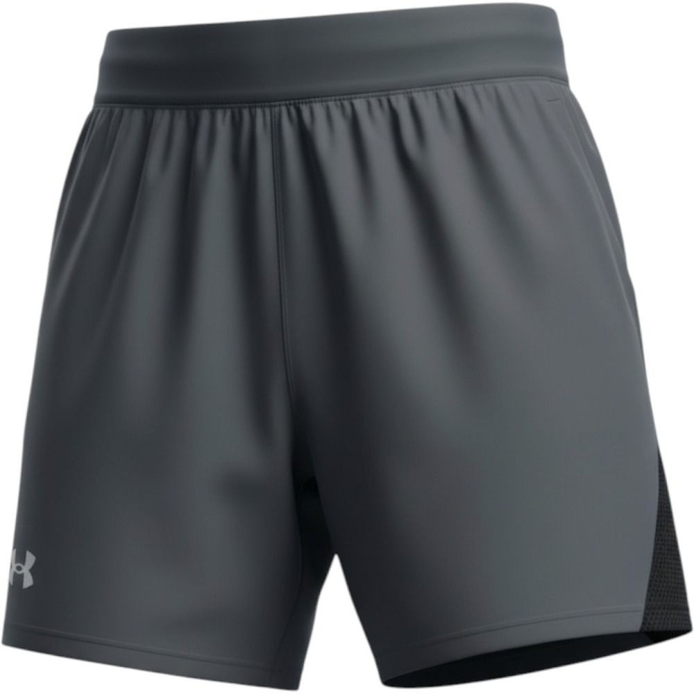 Under Armour Speedpocket Shorts Kids Small Gray Fitted Running Mesh